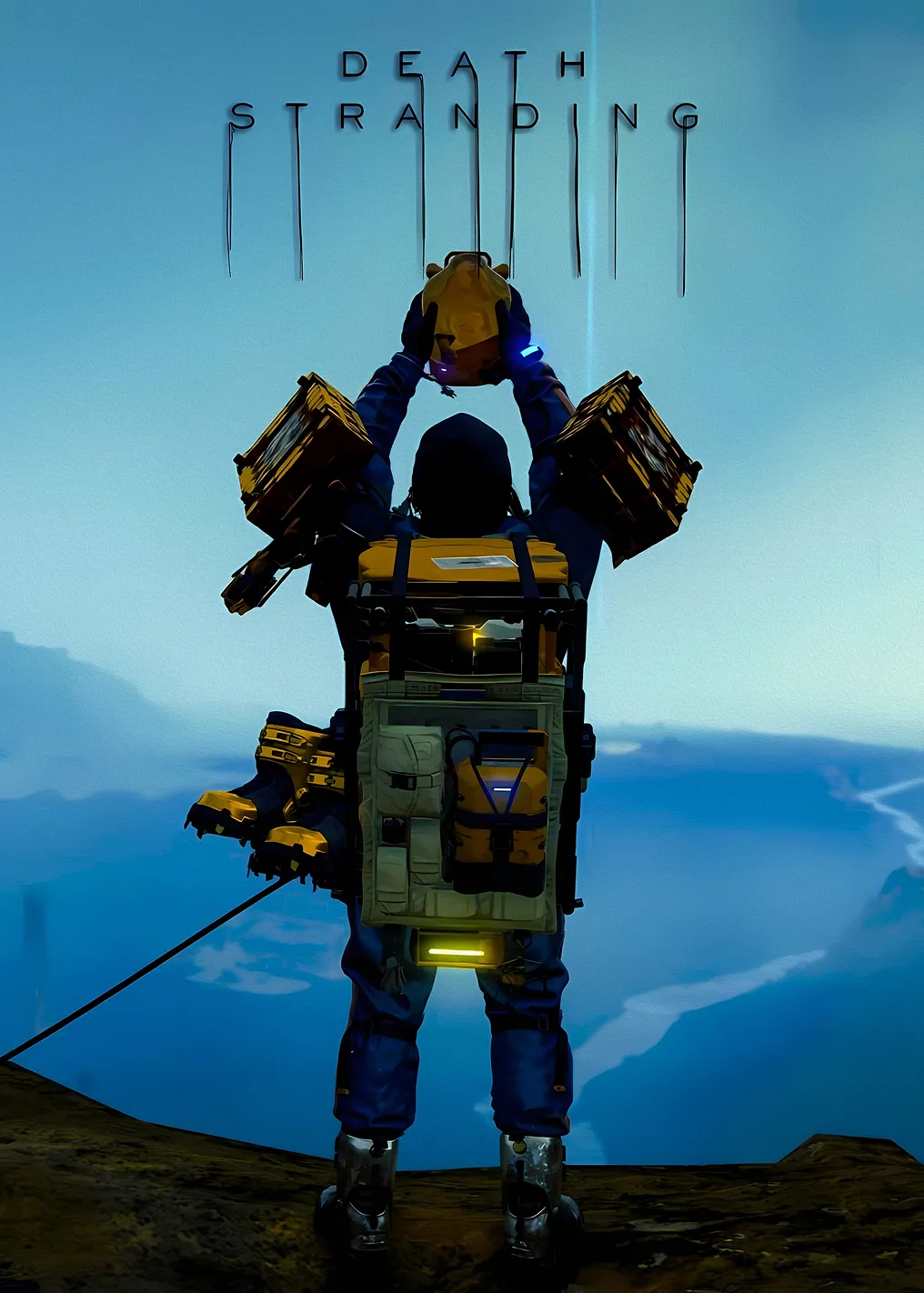 Death Stranding Character Holding Cargo
