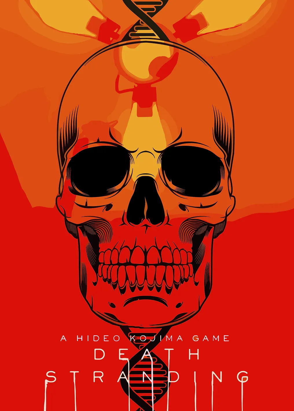 Death Stranding Skull and DNA Poster