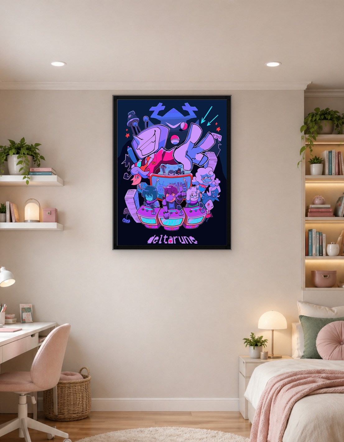Deltarune Characters Playing Video Games