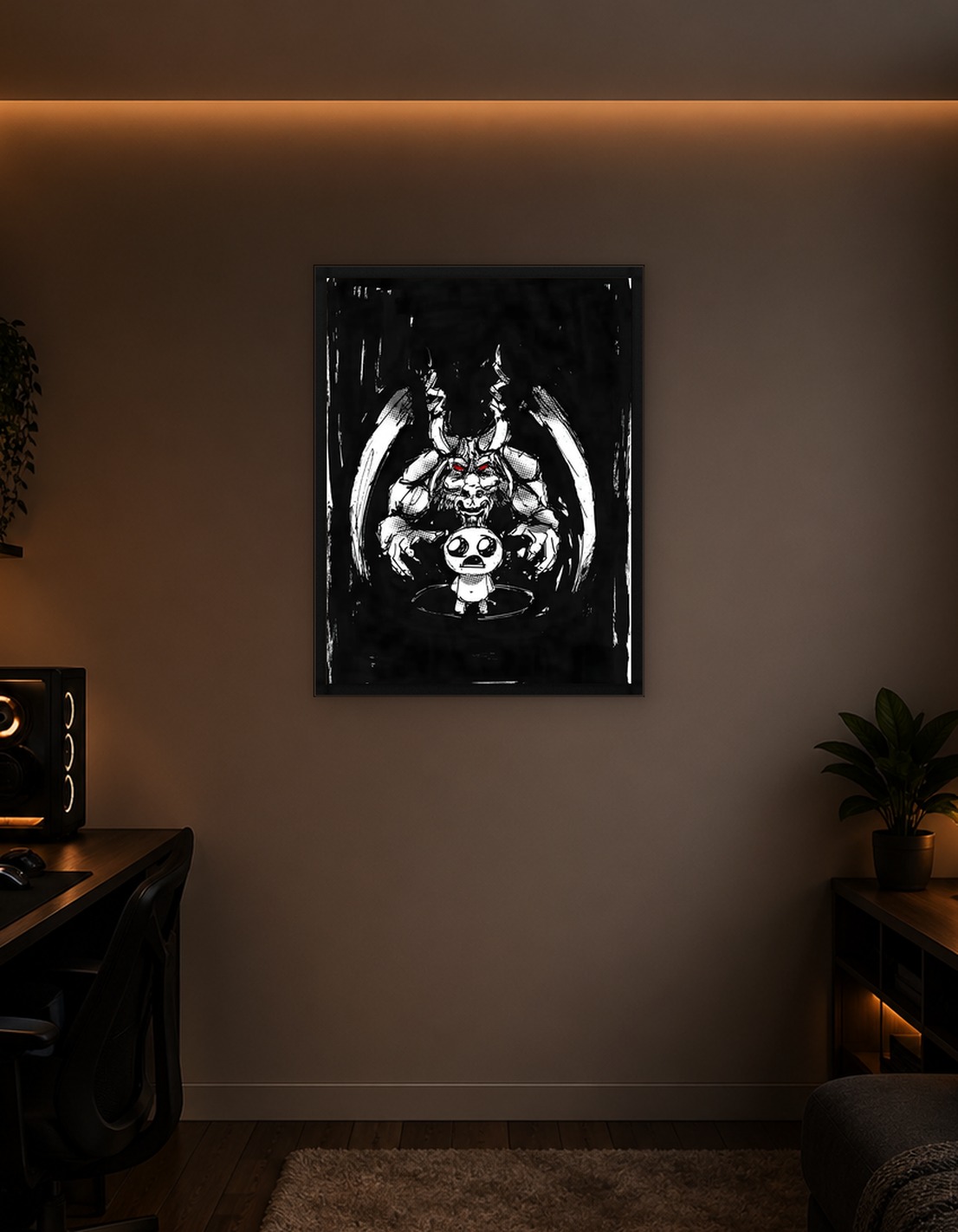 Demon and Child in Dark Art