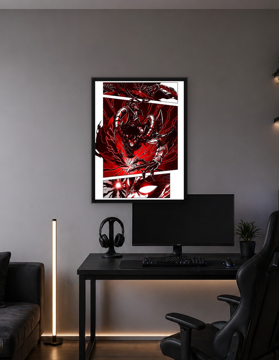 Demonic Figure with Glowing Energy