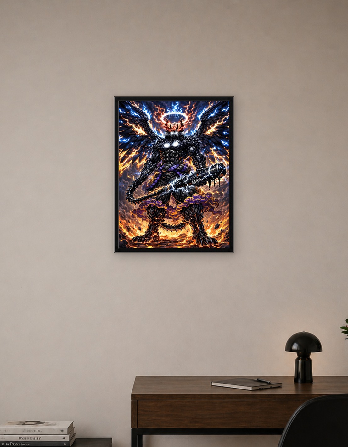 Demonic Angel with Mace and Lightning