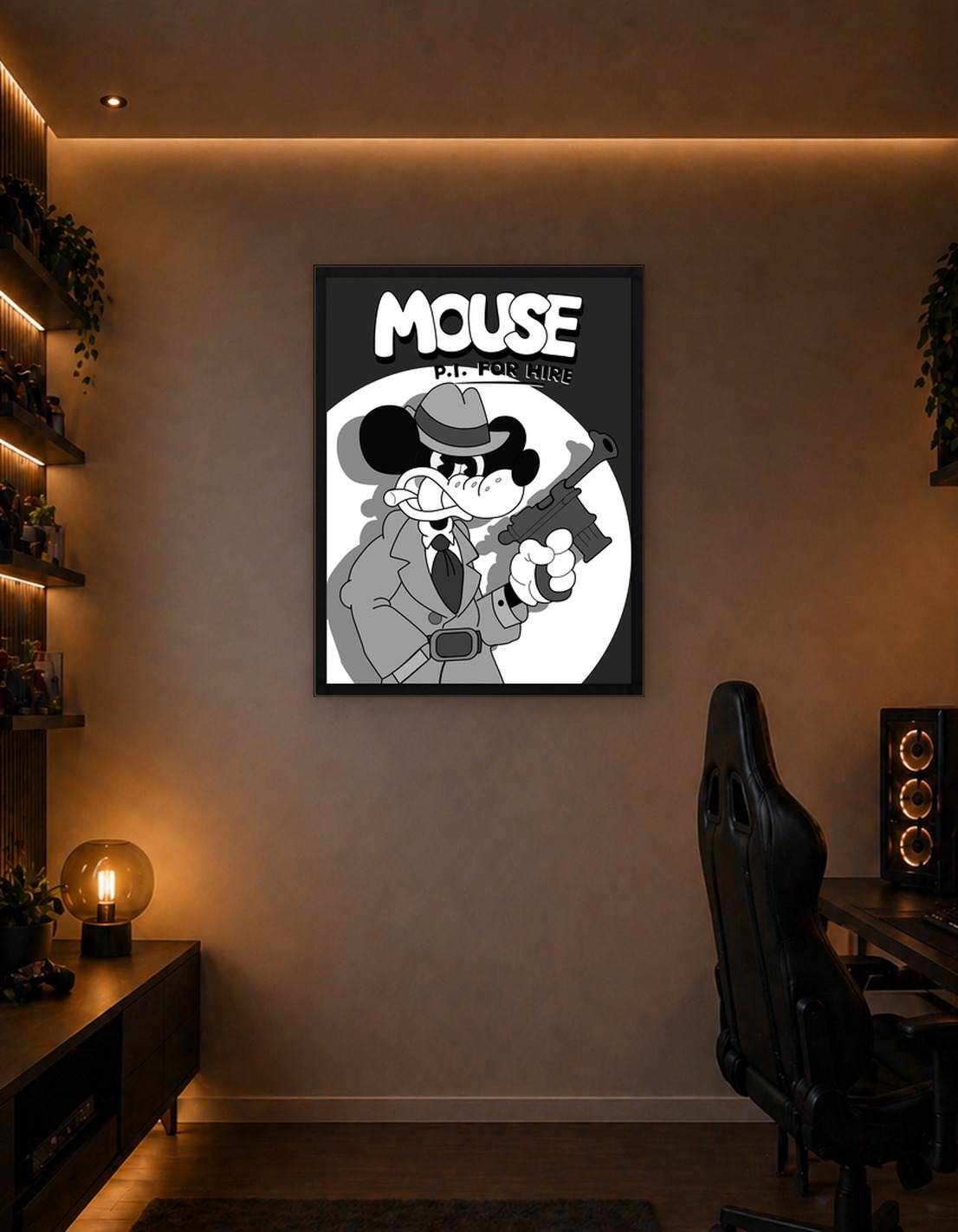 Detective Mouse with Gun