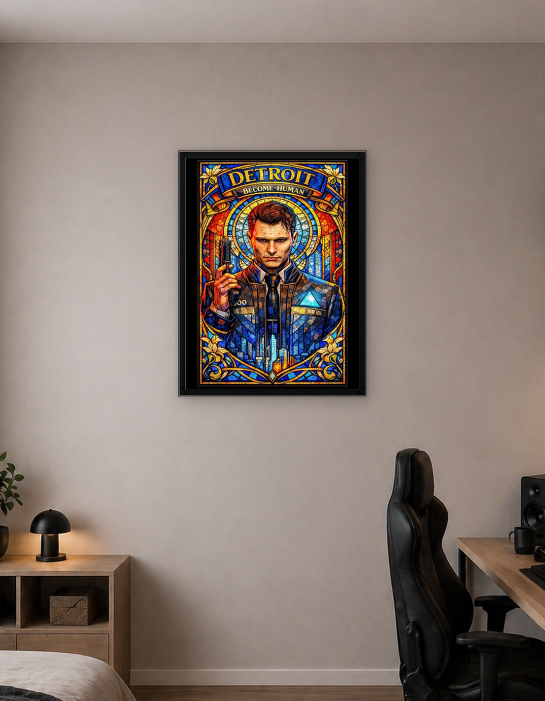 Detroit Become Human Stained Glass Art