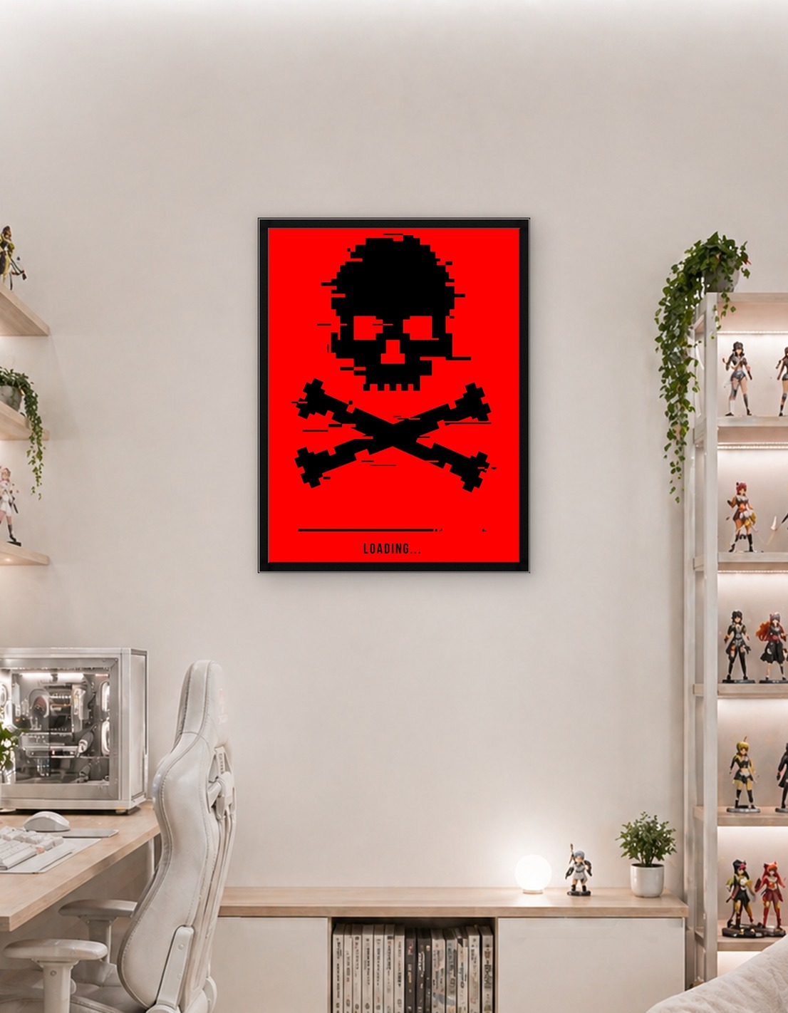 Glitch Skull and Crossbones Loading