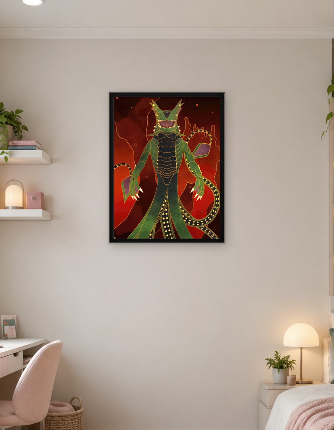Green Kaiju with Tentacles