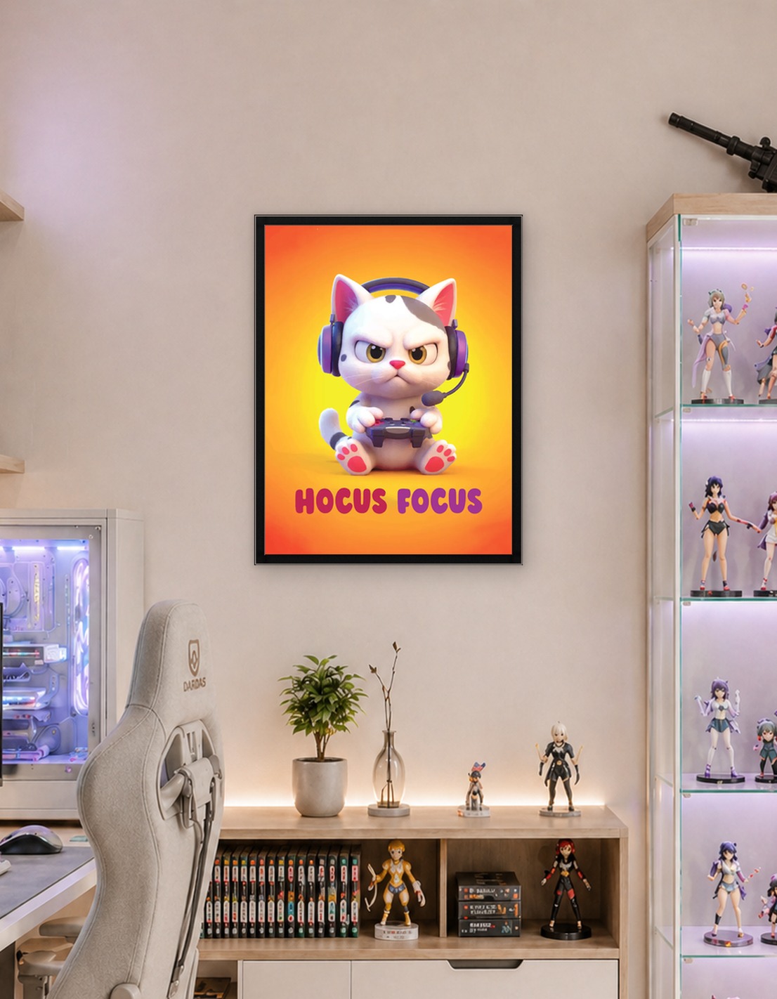 Gaming Cat with 'Hocus Focus'