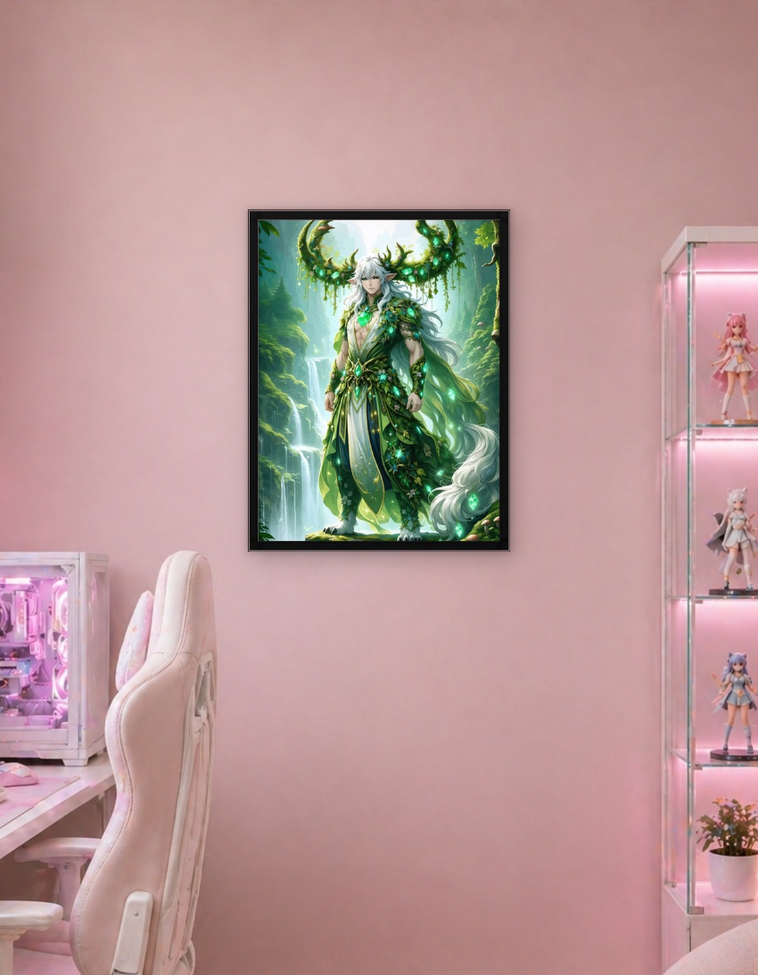 Forest Guardian with Antlers and Gems