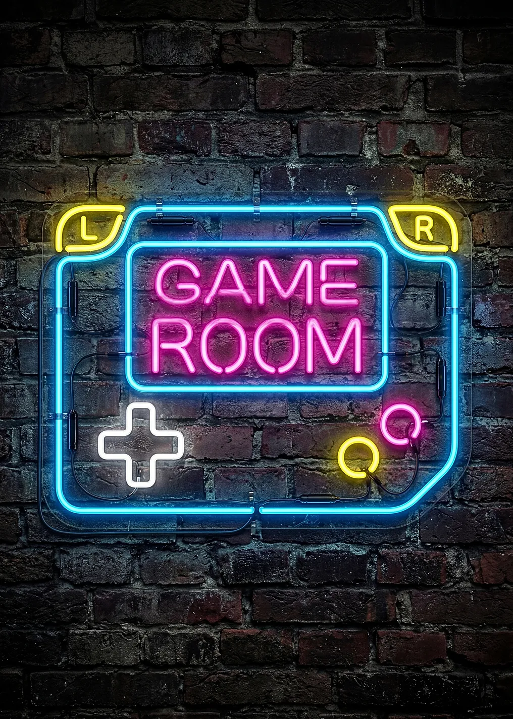 Неоновая вывеска игровой комнаты 2