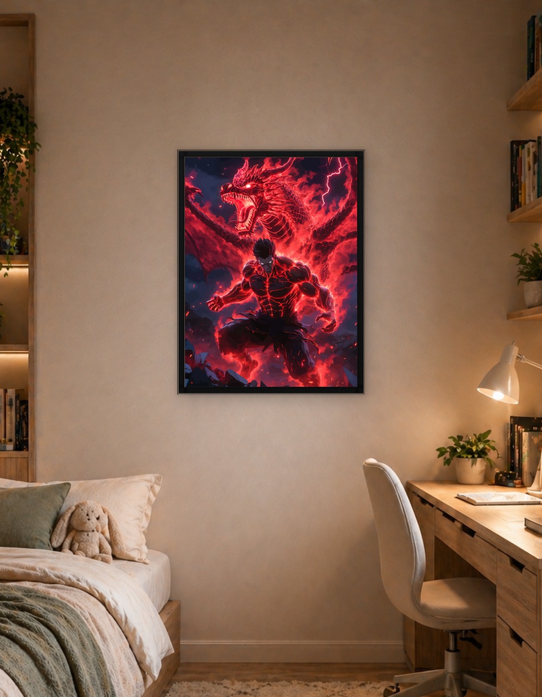 Fiery Dragon and Warrior