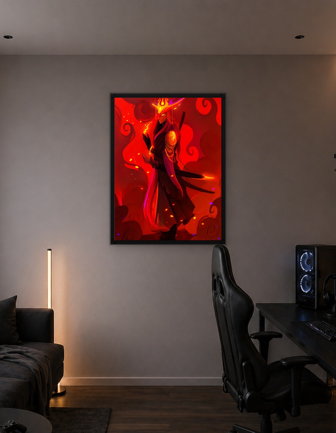 Fiery Samurai Warrior
