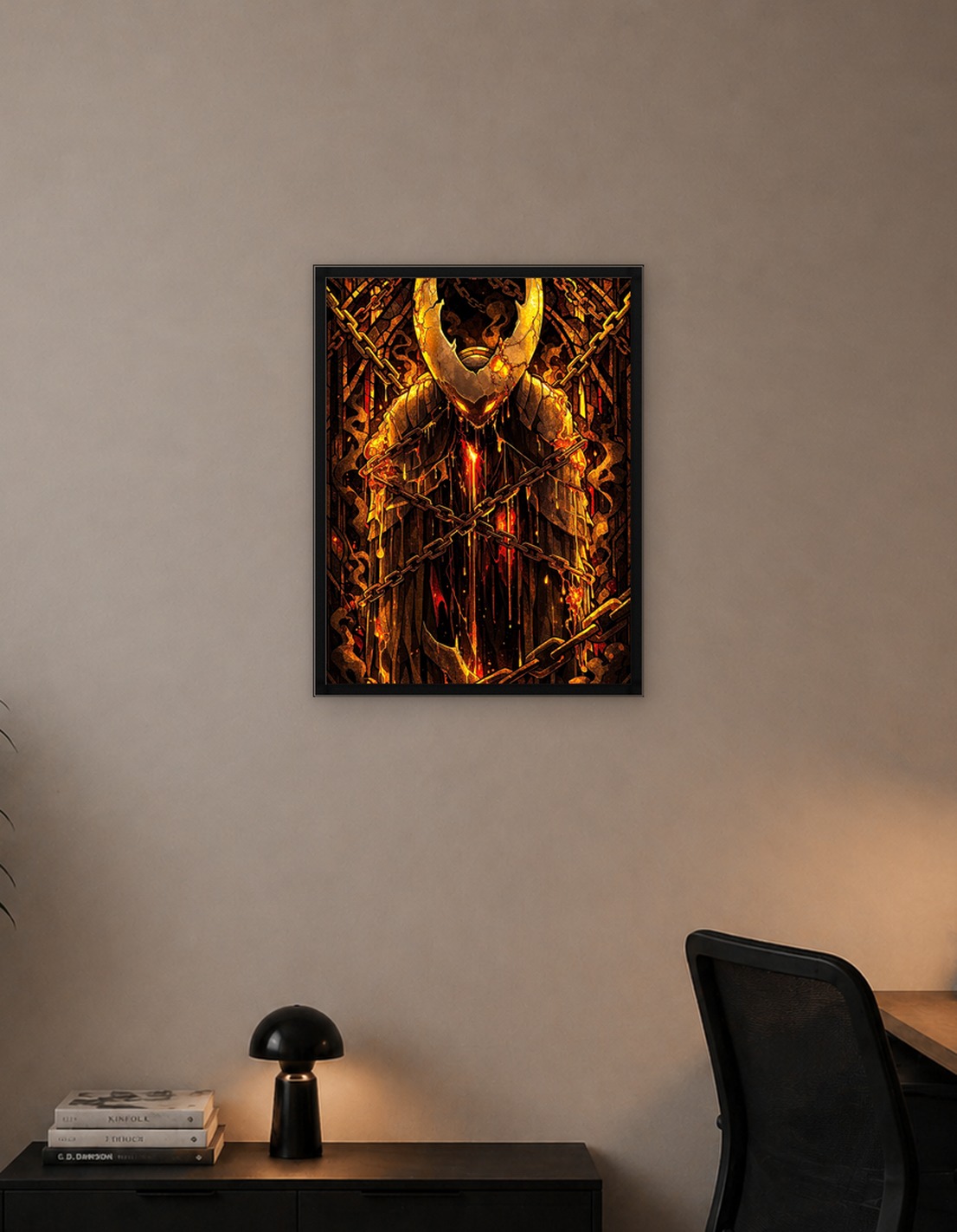 Fiery Knight with Chains