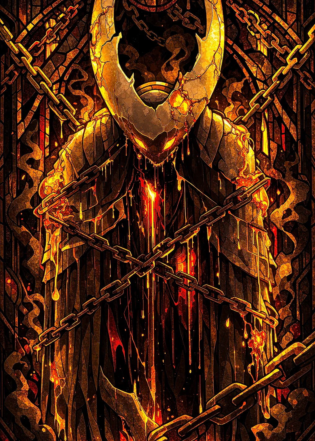 Fiery Knight with Chains