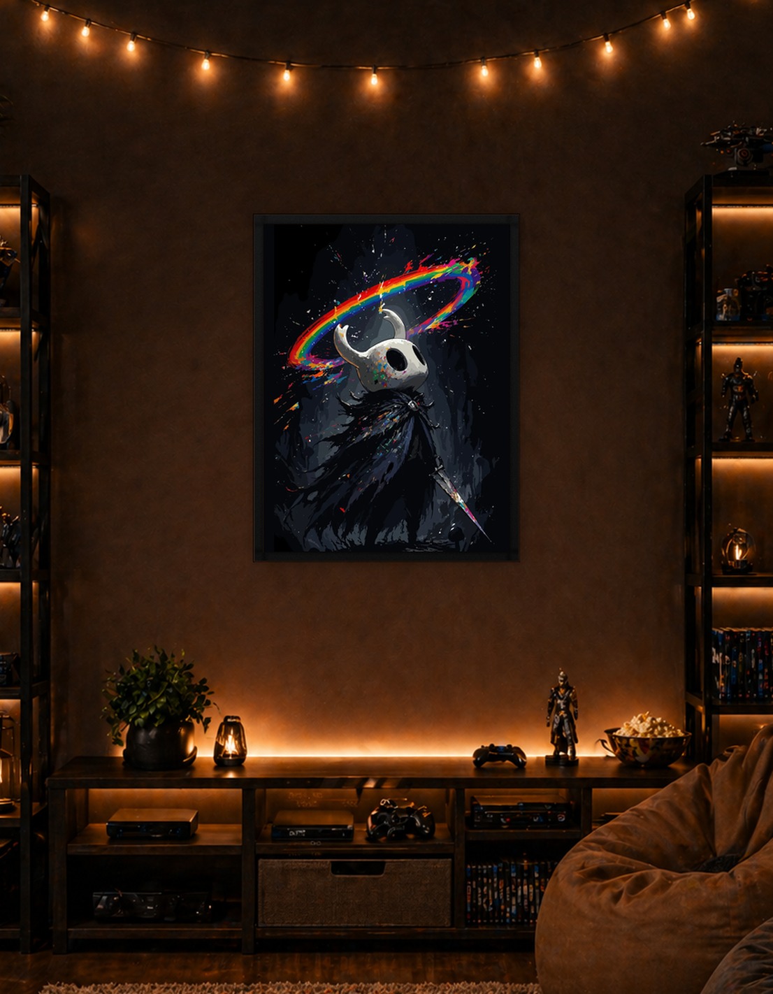 Hollow Knight Rainbow Paint Splatter