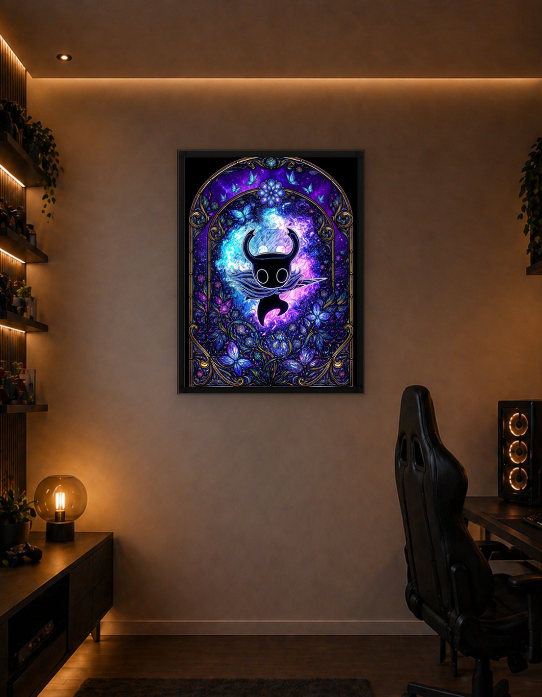 Hollow Knight Stained Glass Galaxy Art