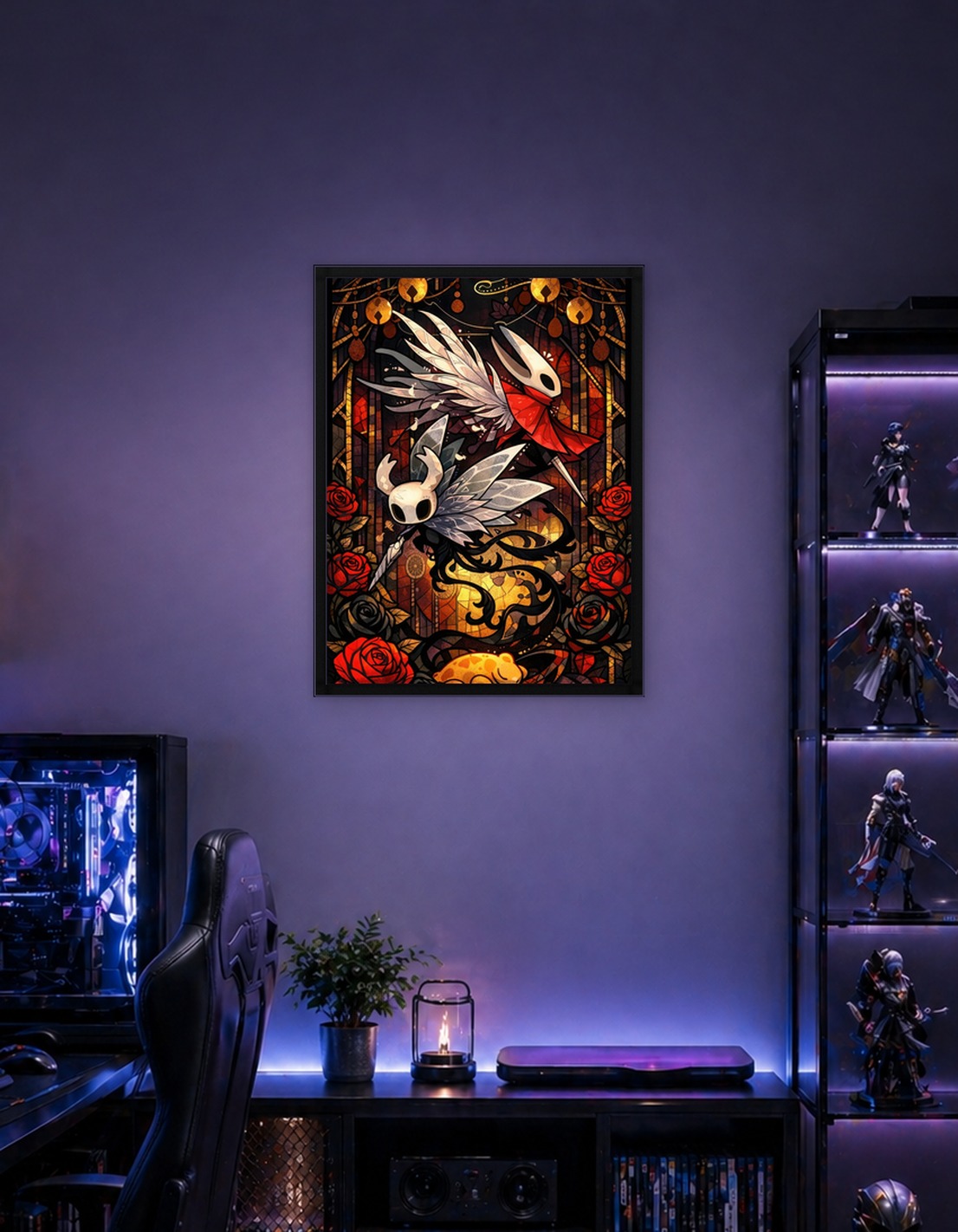 Hollow Knight Characters in Stained Glass Style - 9818626