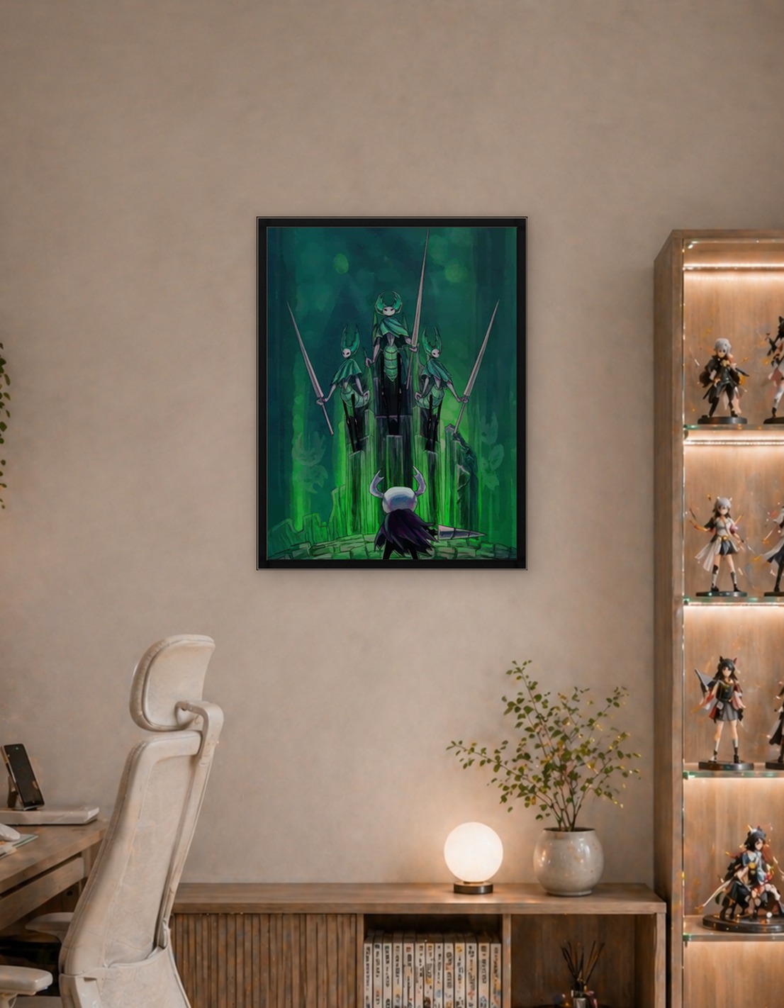 Hollow Knight Characters in Green Setting