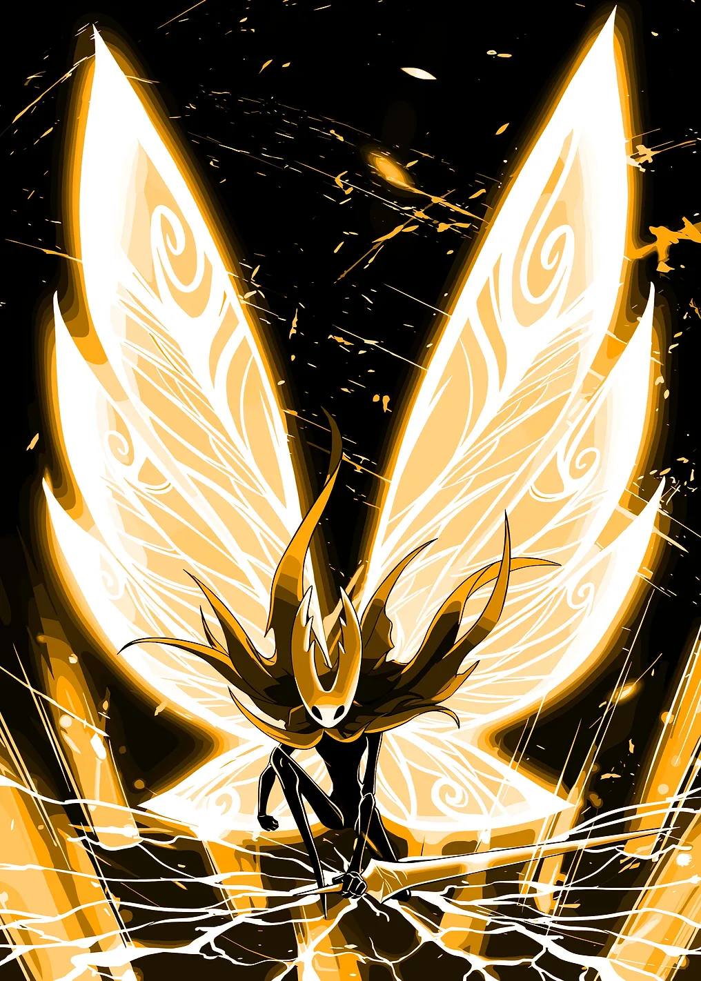 Hollow Knight Hornet Glowing Wings
