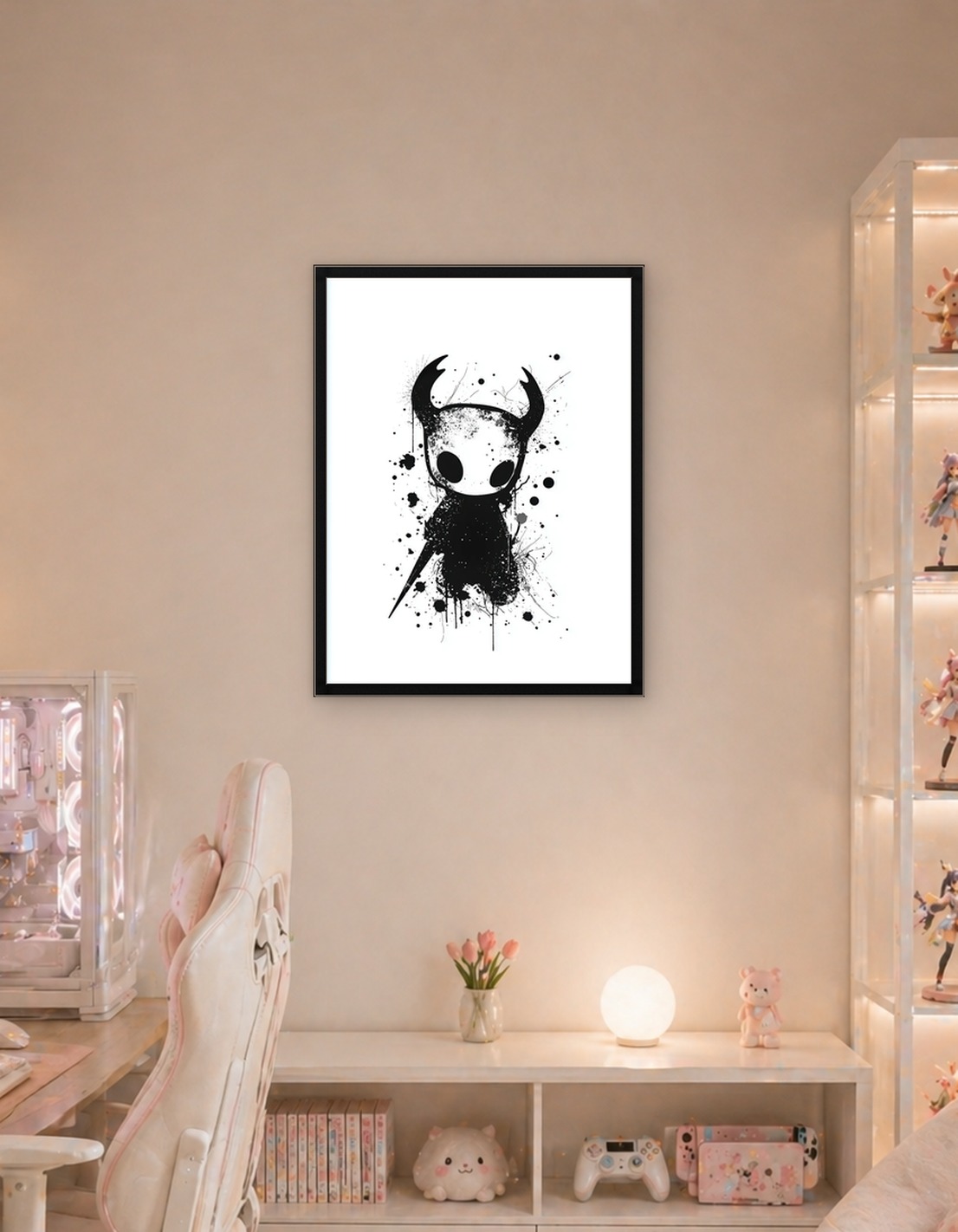 Hollow Knight Ink Splatter Art