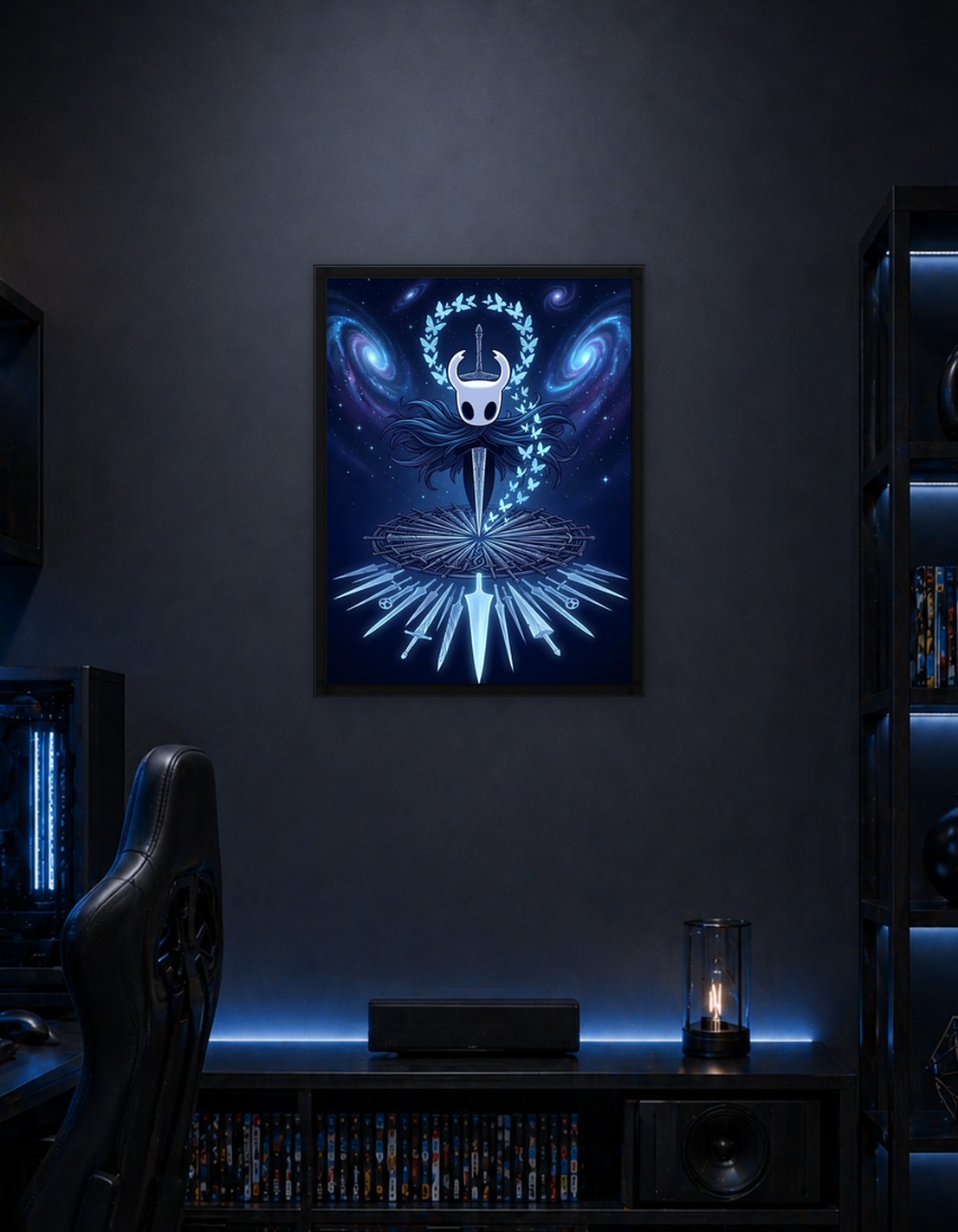 Hollow Knight in Cosmic Butterfly Realm