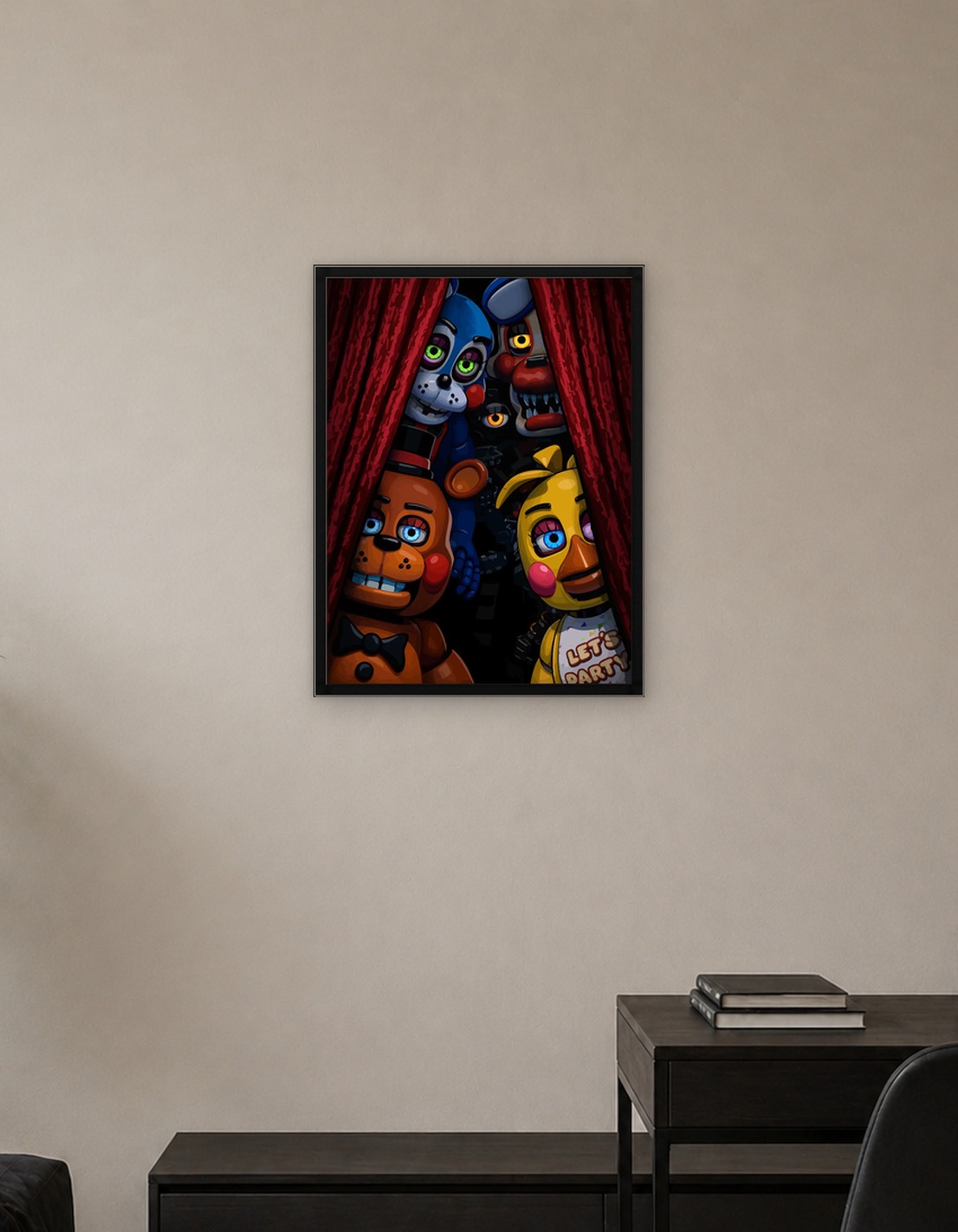 Five Nights at Freddy's characters peeking