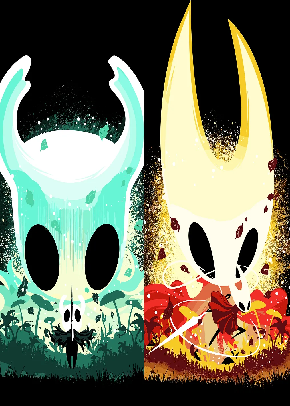 Hollow Knight and Hornet Split Poster - 9650752