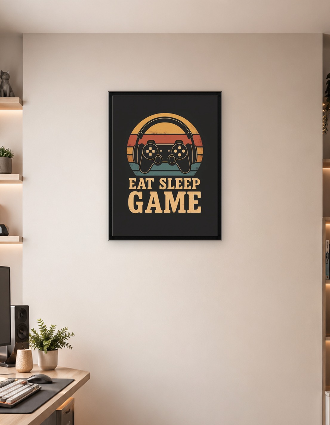 Eat Sleep Game Retro Design