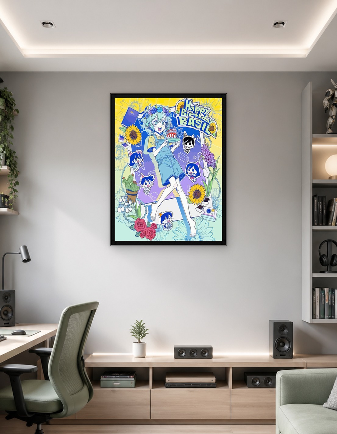 Happy Birthday Basil Art
