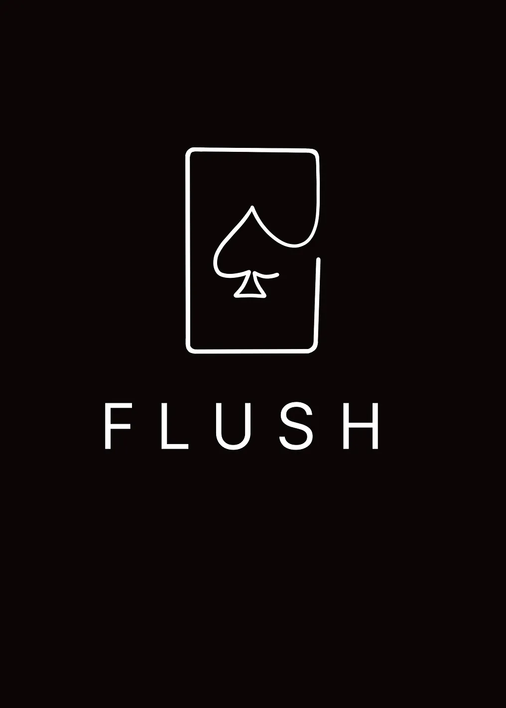 Flush playing card logo