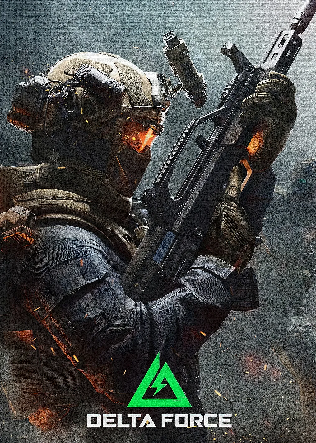 Delta Force Soldier with Rifle - 9867564
