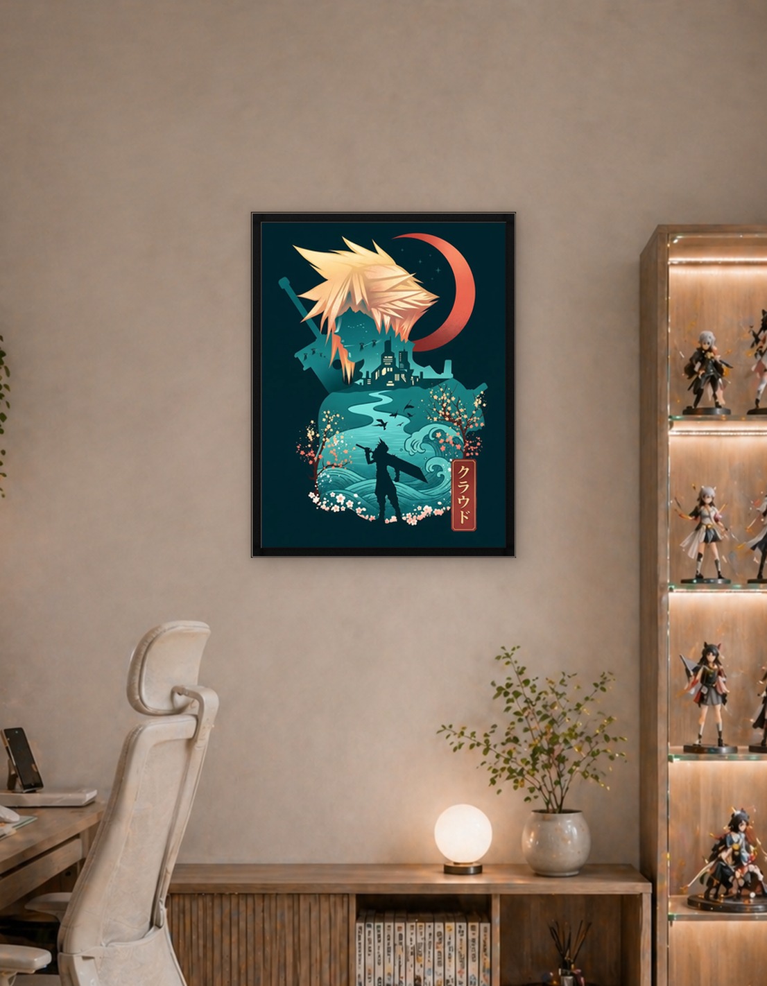 Final Fantasy VII Cloud Strife Silhouette Art