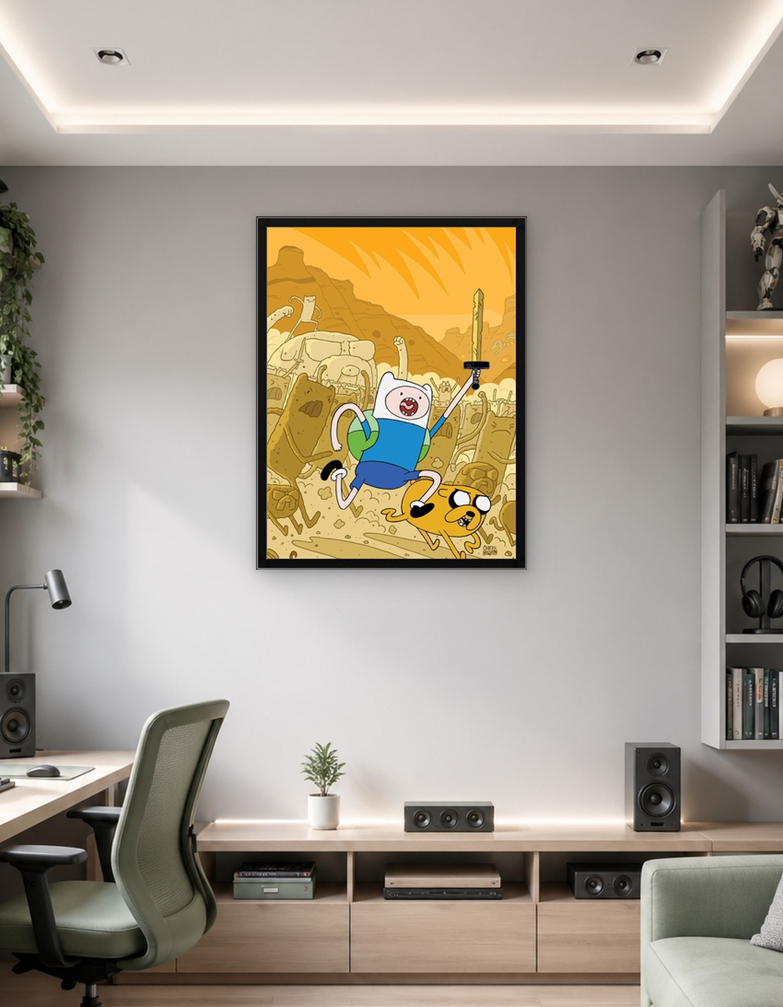 Finn and Jake Fighting Monsters