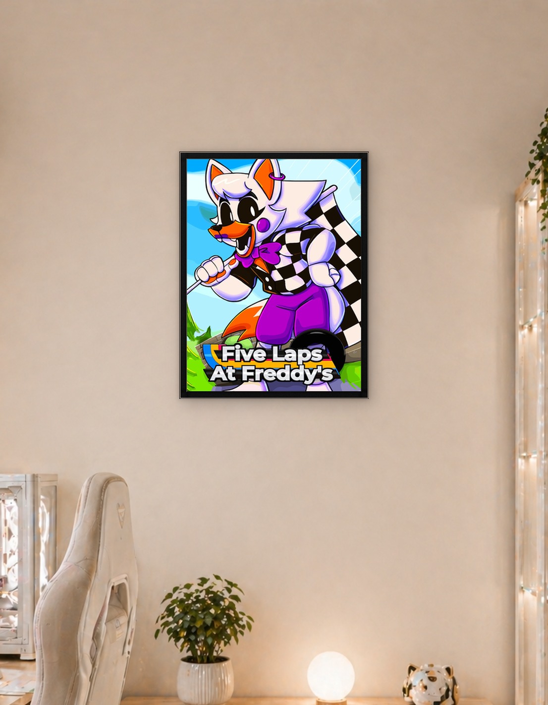 Foxy with Racing Flag