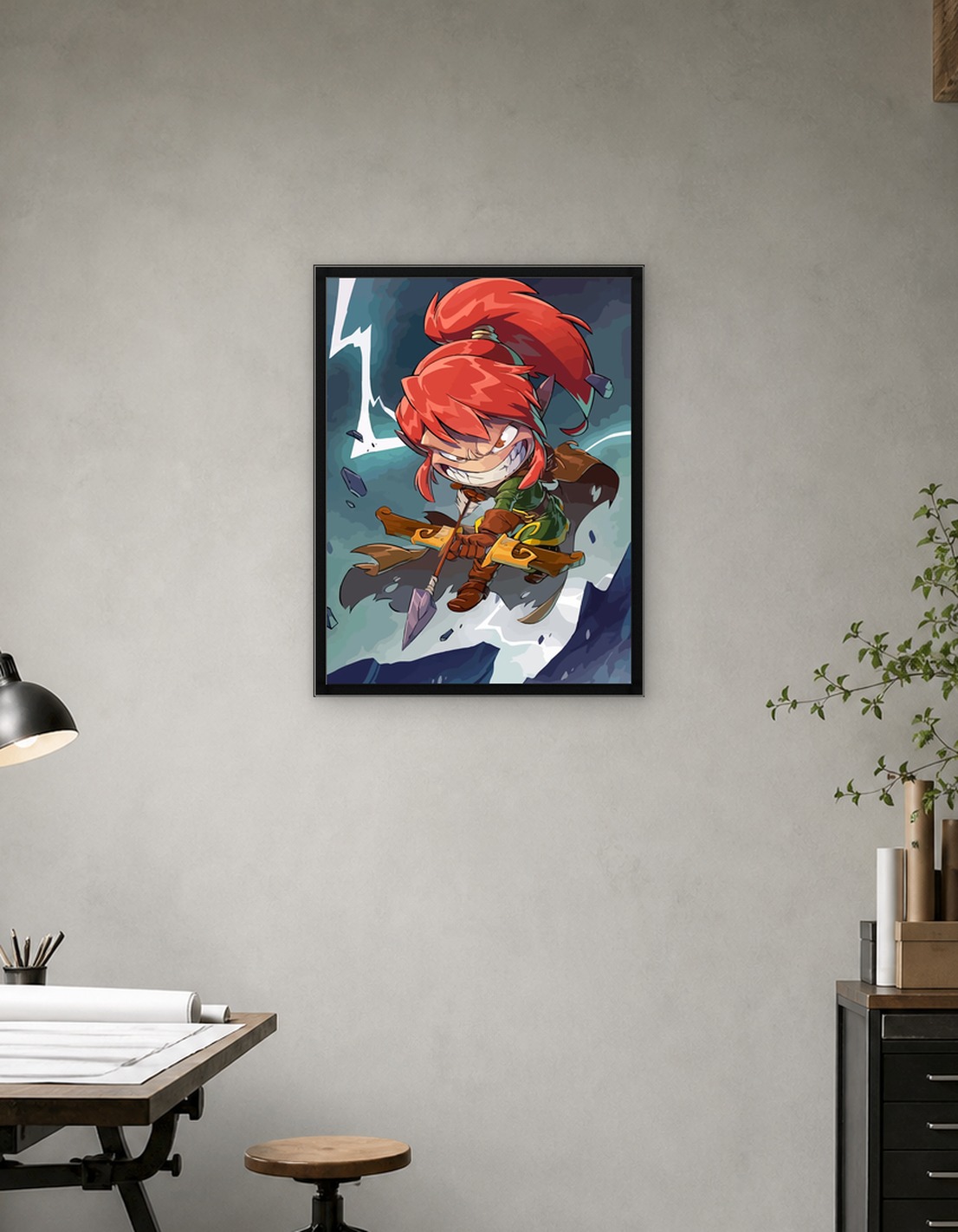 Fantasy Archer in Stormy Weather