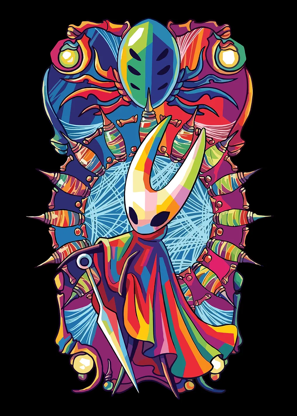 Hornet from Hollow Knight in Pop Art Style