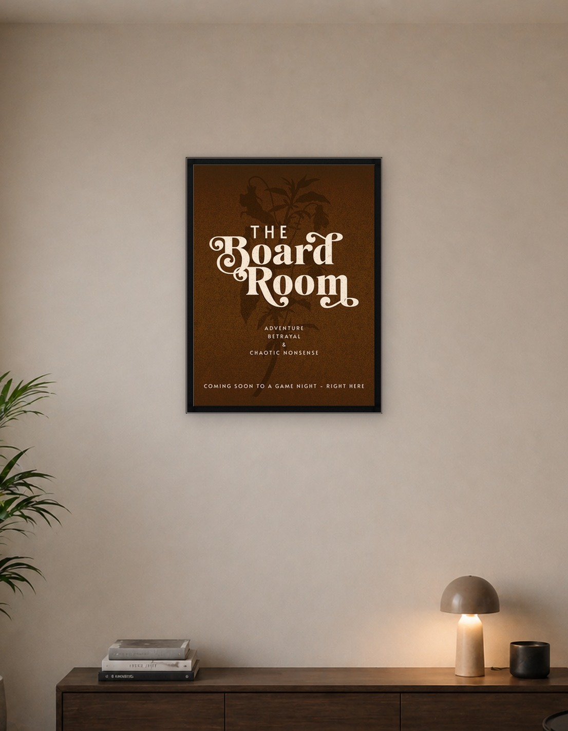 Elegant Vintage Style Board Game Room Poster