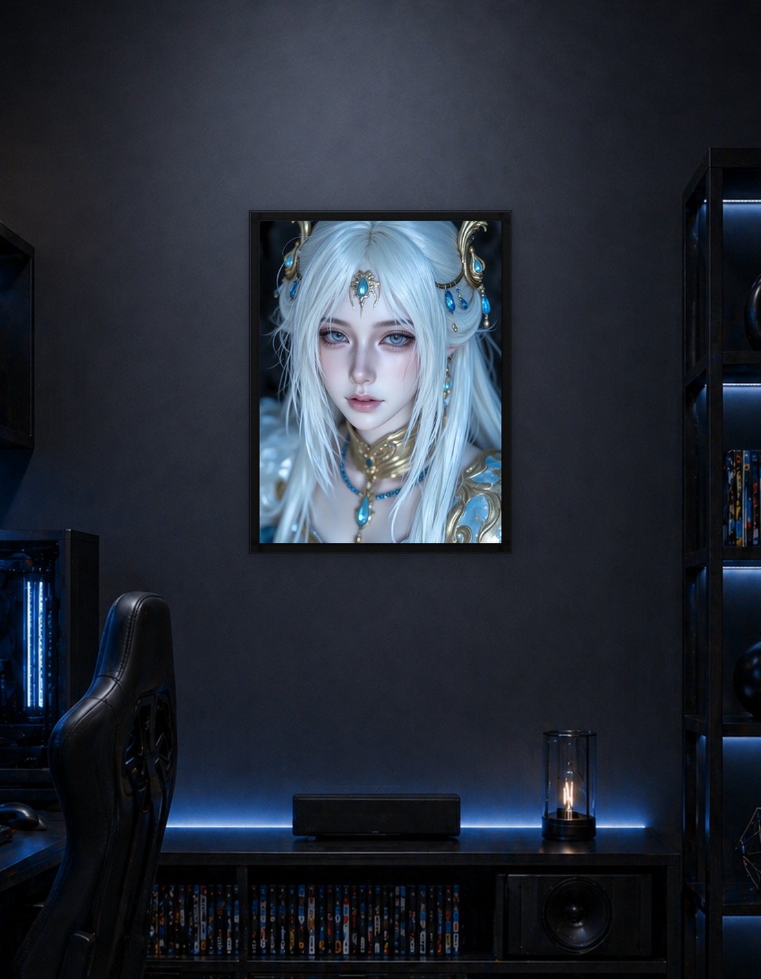 Ethereal Elf Princess with Blue Jewels