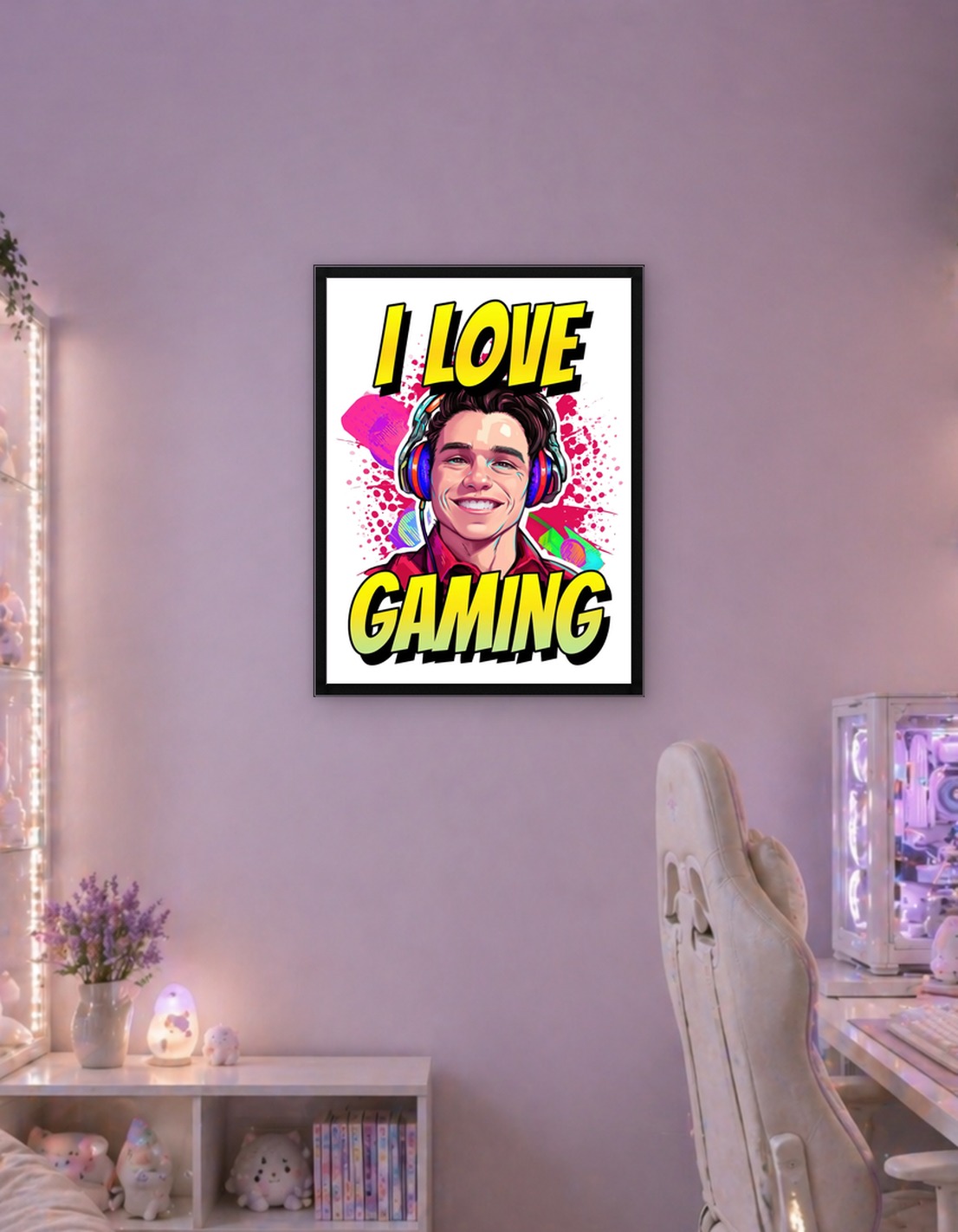 I Love Gaming Text Art