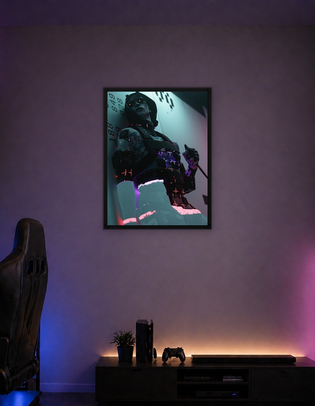 Neon Runner's Vigil_Vertical