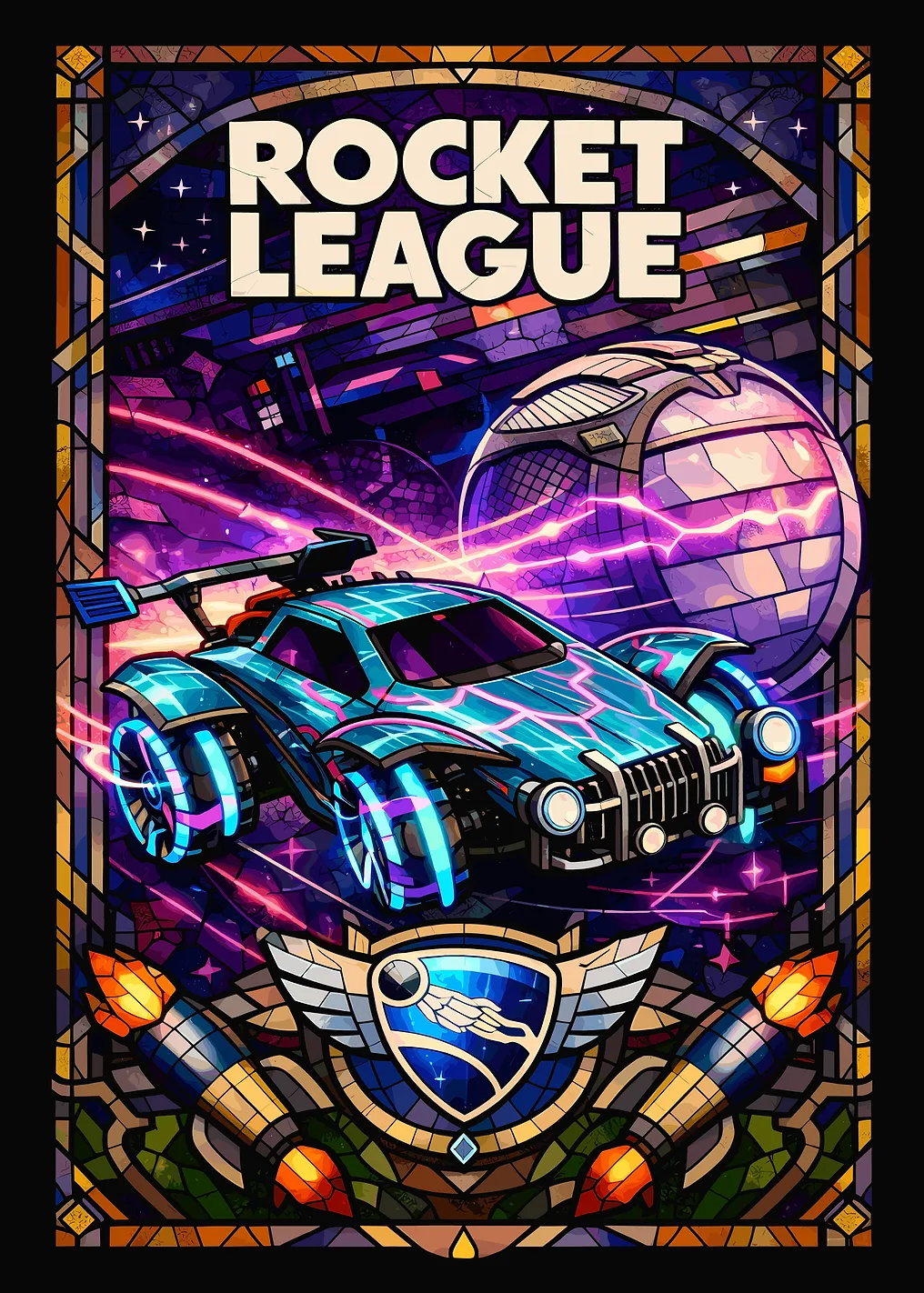 Rocket League Stained Glass Art - 9689434