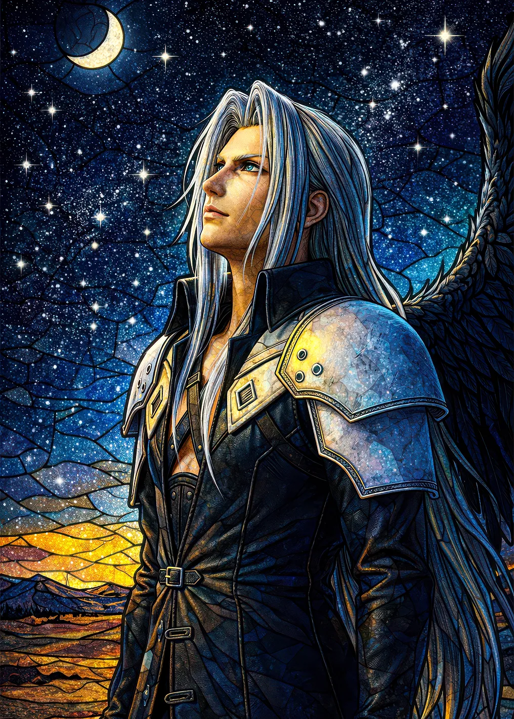 Sephiroth Stained Glass Art - 9937855