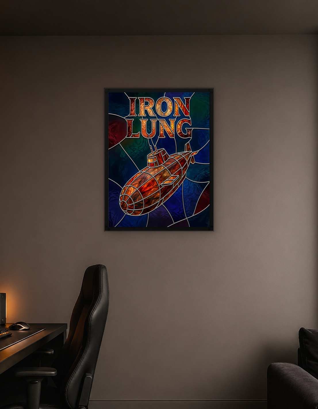 Iron Lung Submarine Stained Glass