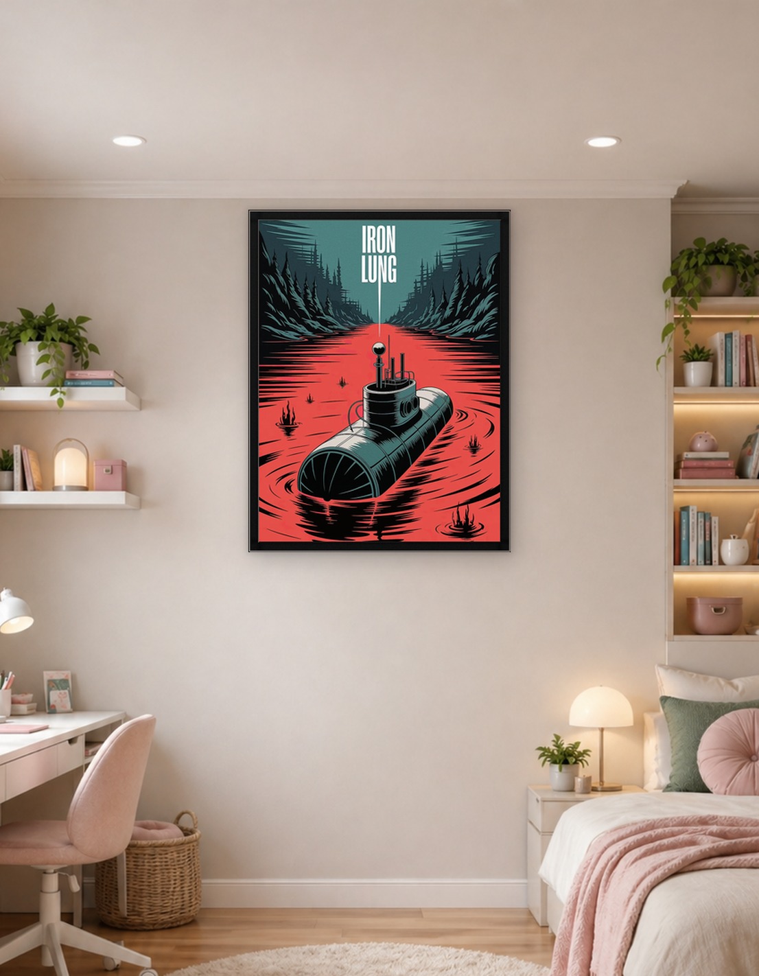 Iron Lung Submarine in Red Water