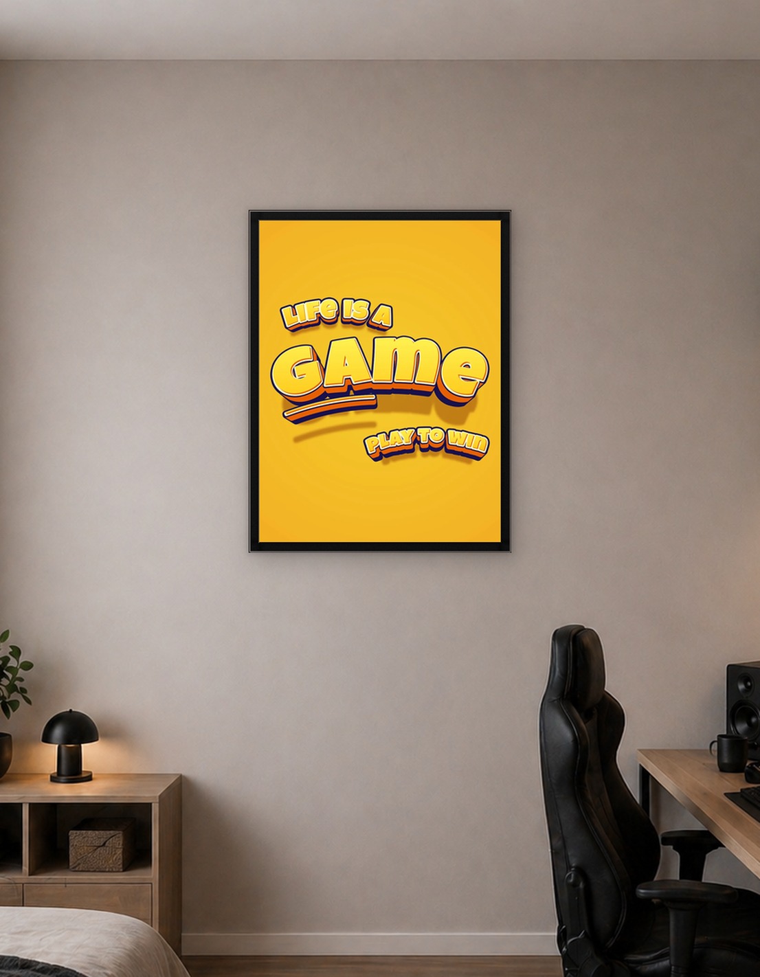 Life is a Game Play to Win Text Art