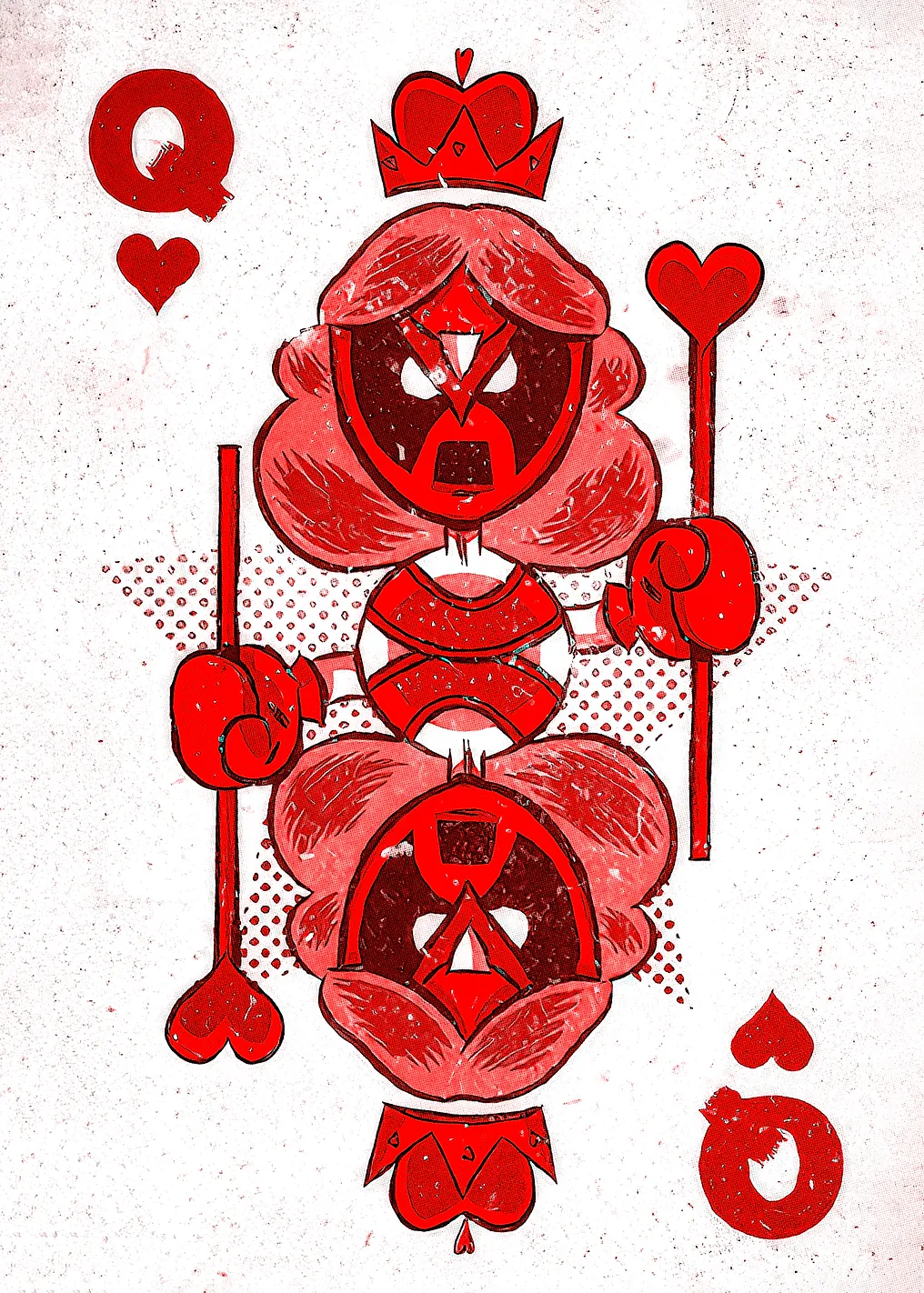 Queen of Hearts Card Art