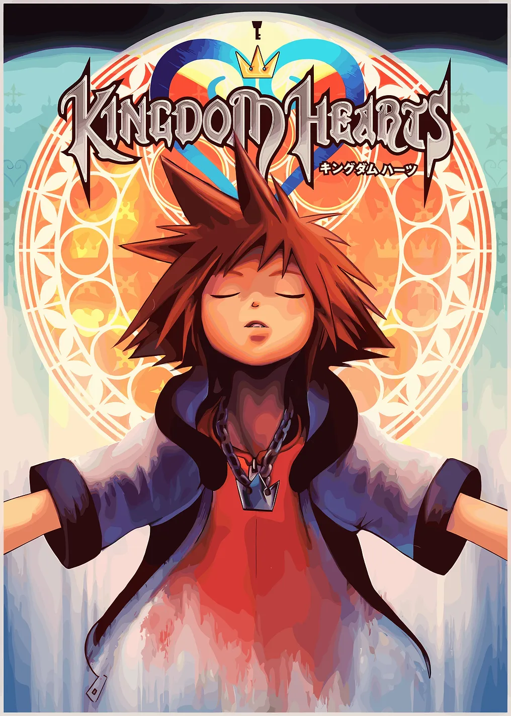 Kingdom Hearts Sora Stained Glass Art - 9871193