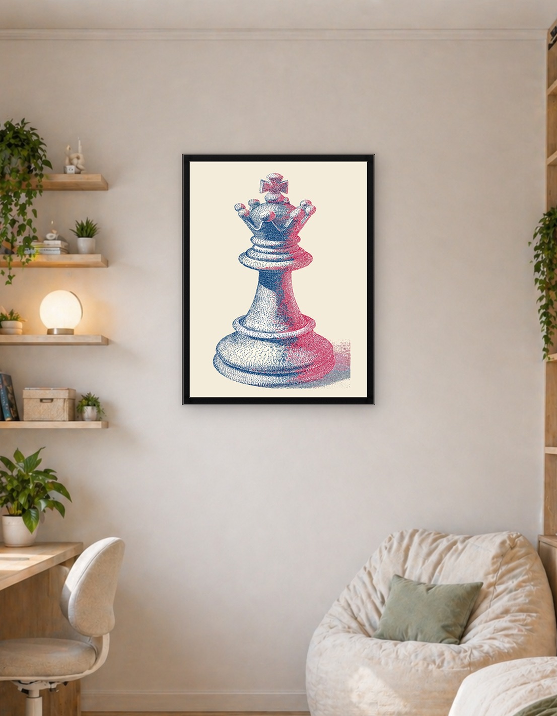 Red and Blue Chess King