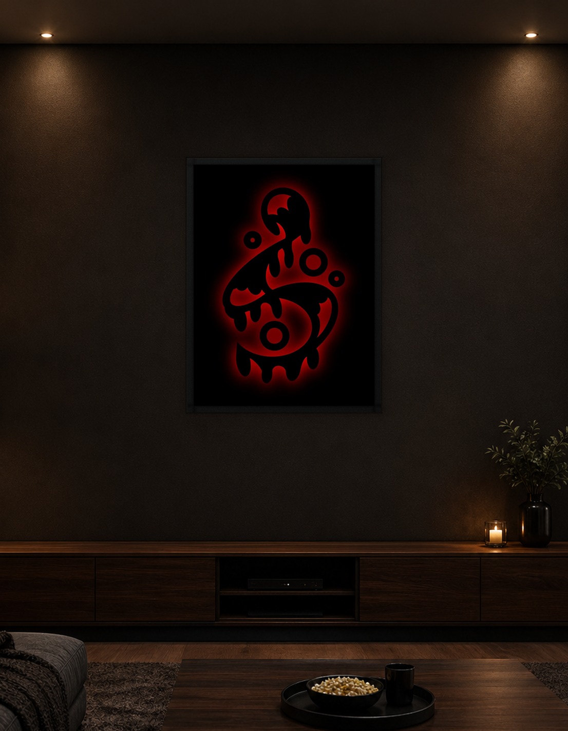 Red and Black Abstract Symbol