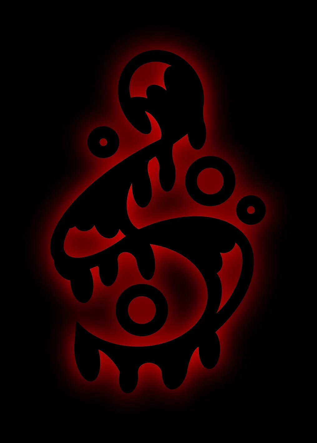 Red and Black Abstract Symbol
