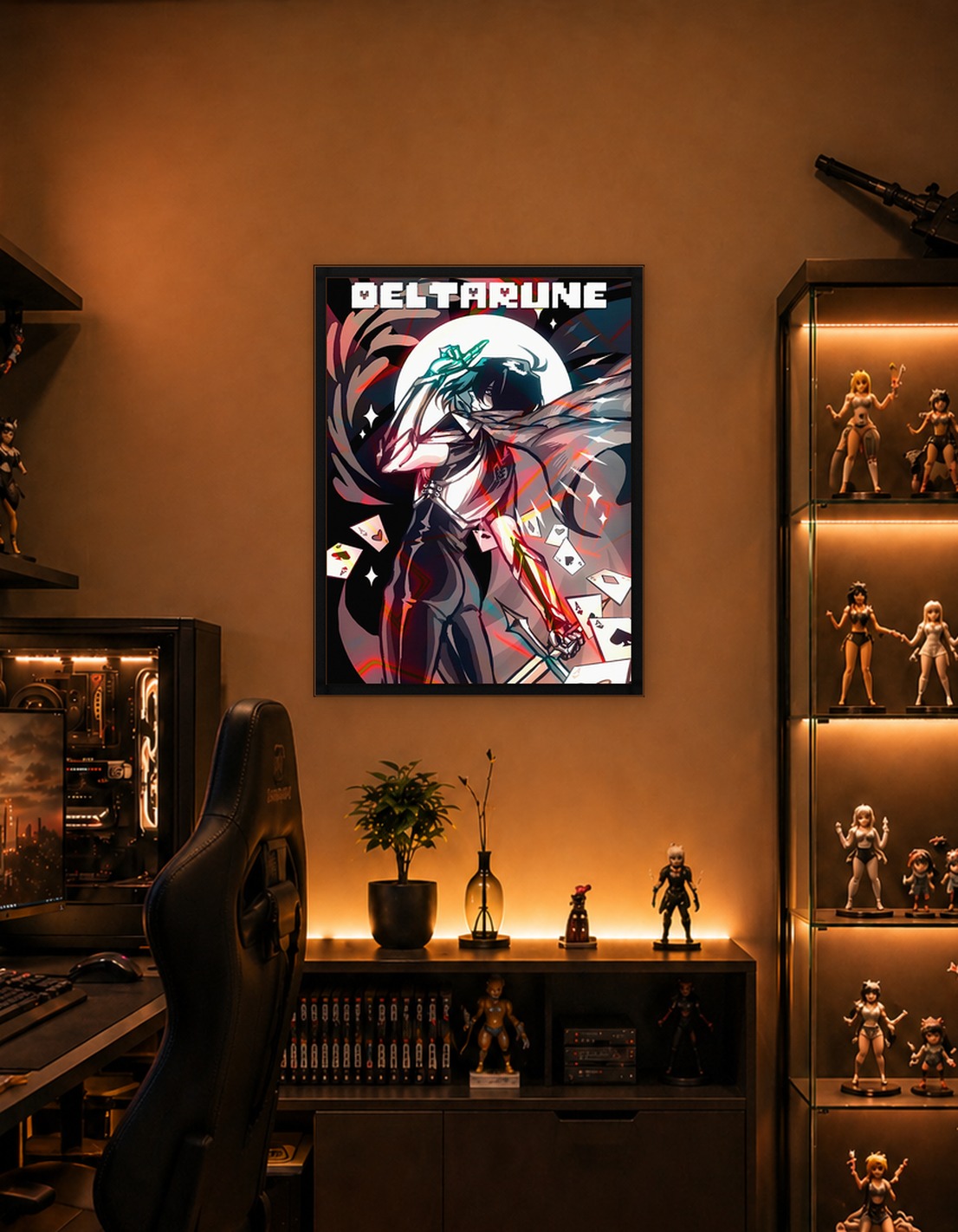 Kris from Deltarune with Cards